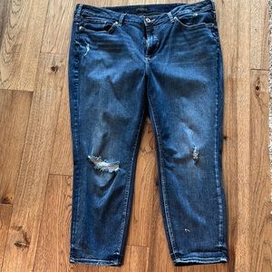 Silver cropped jeans